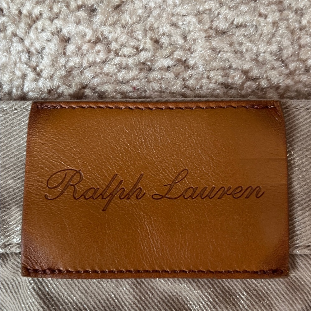Ralph Lauren Purple Label Collection 208 Gold Metallic Boot Cut Denim Jeans - Picture 9 of 12